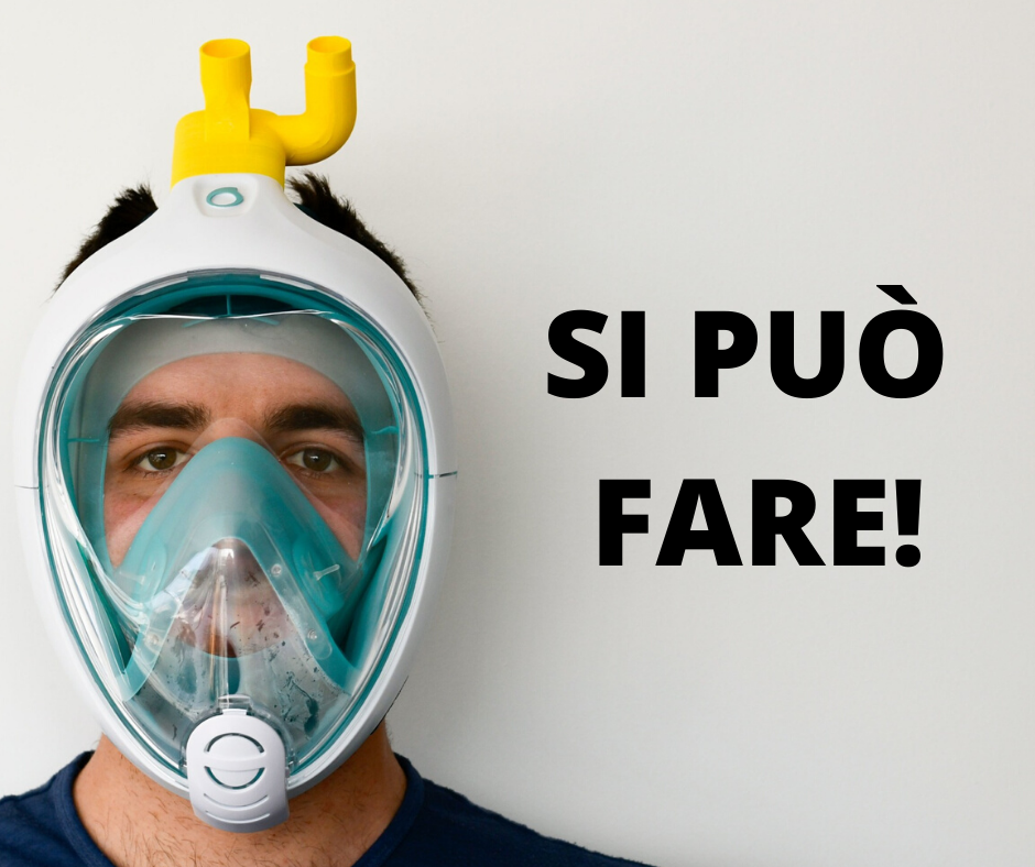 Coronavirus : L’estro Italiano trasforma le maschere da sub in un respiratore “salva vita”!